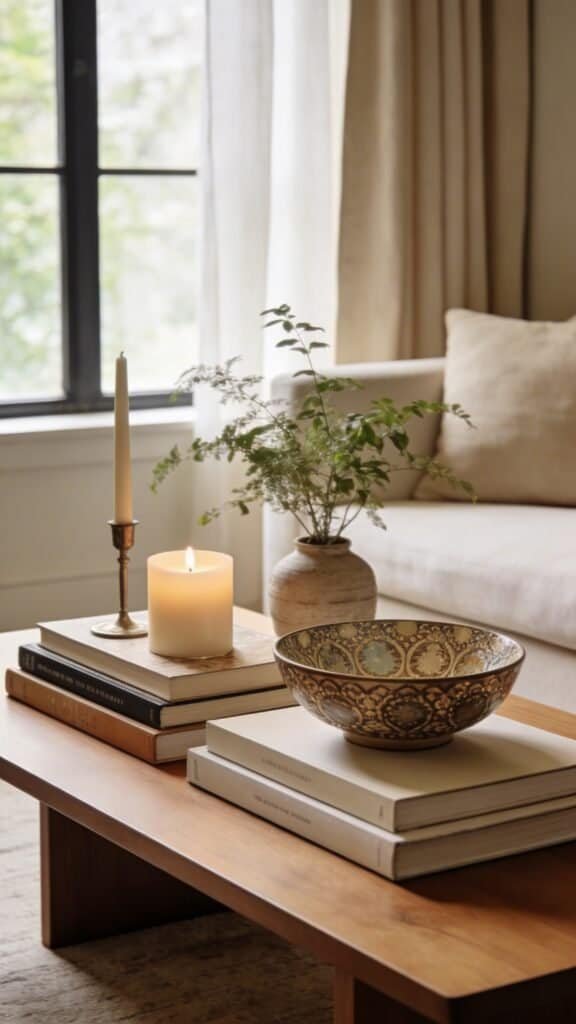 Stacked Book Centerpiece