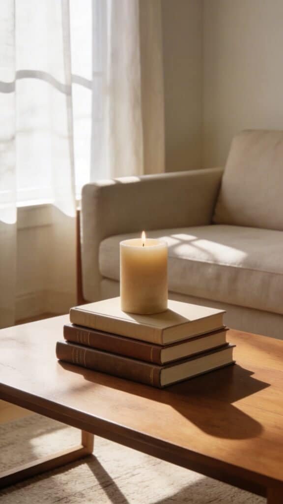 Stacked Book Centerpiece