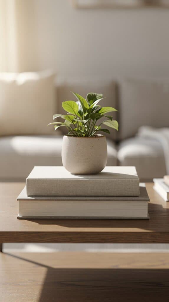 Stacked Book Centerpiece