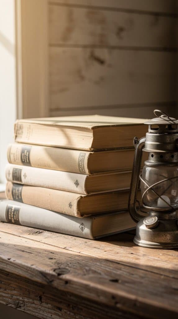 Stacked Book Centerpiece