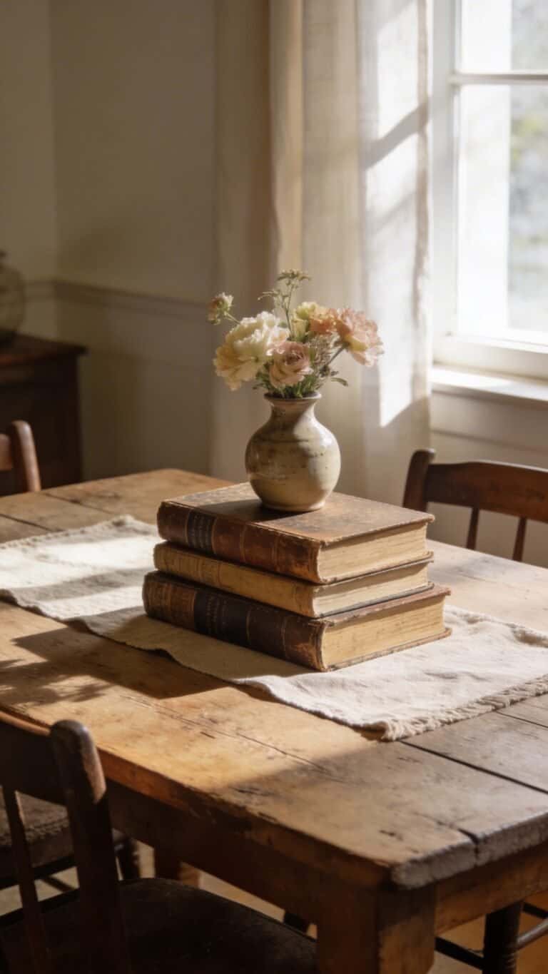 vintage book centerpiece