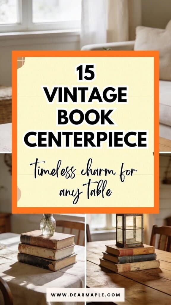 vintage book centerpiece
