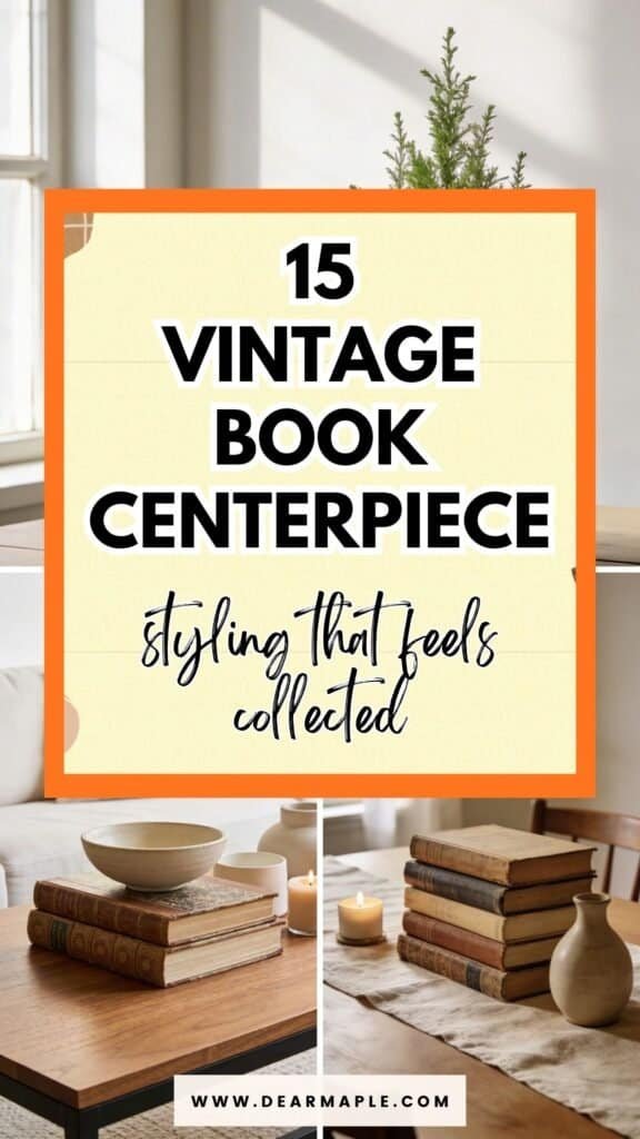 vintage book centerpiece
